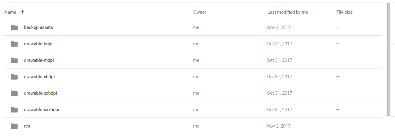 Android Wear app for client drive assets files