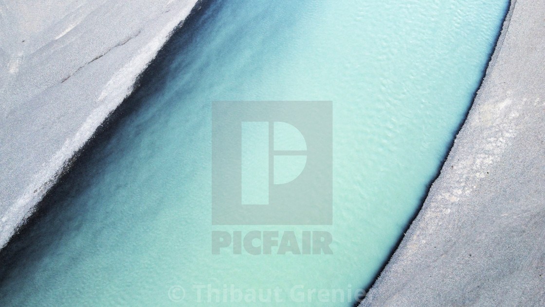 Ahuriri valley stream drone photo from above