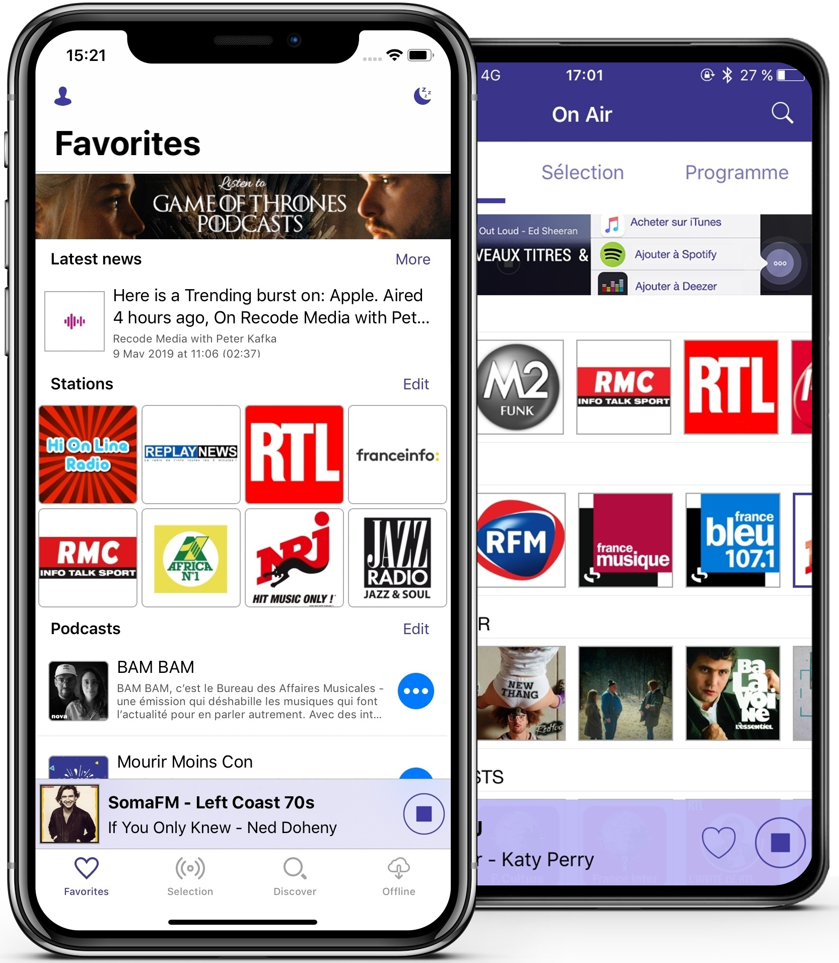 Radioline Premium app redesign