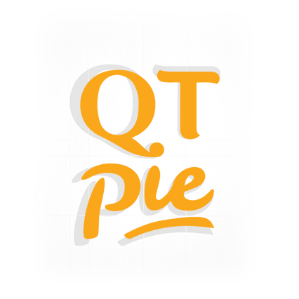 QT Pie logo on texture