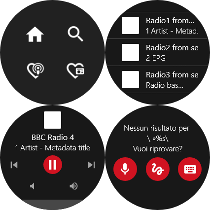 Radioline Android Wear app