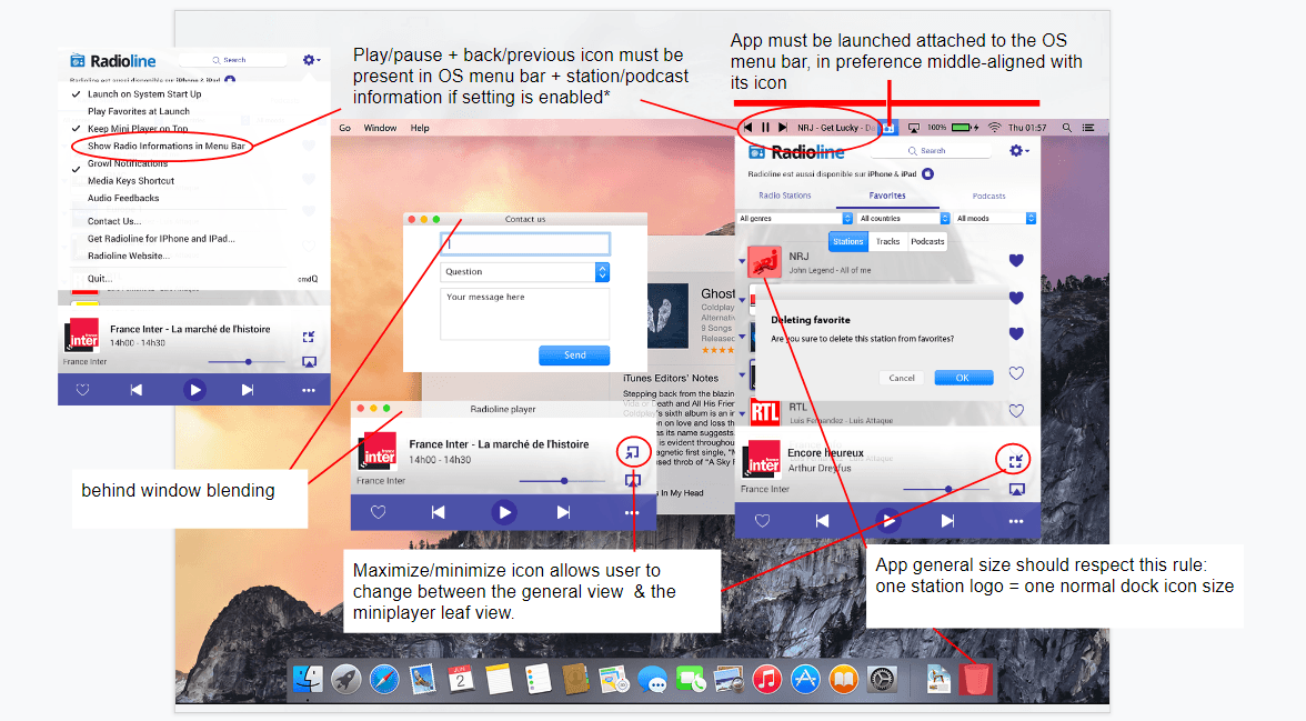 Radioline mac app update specs